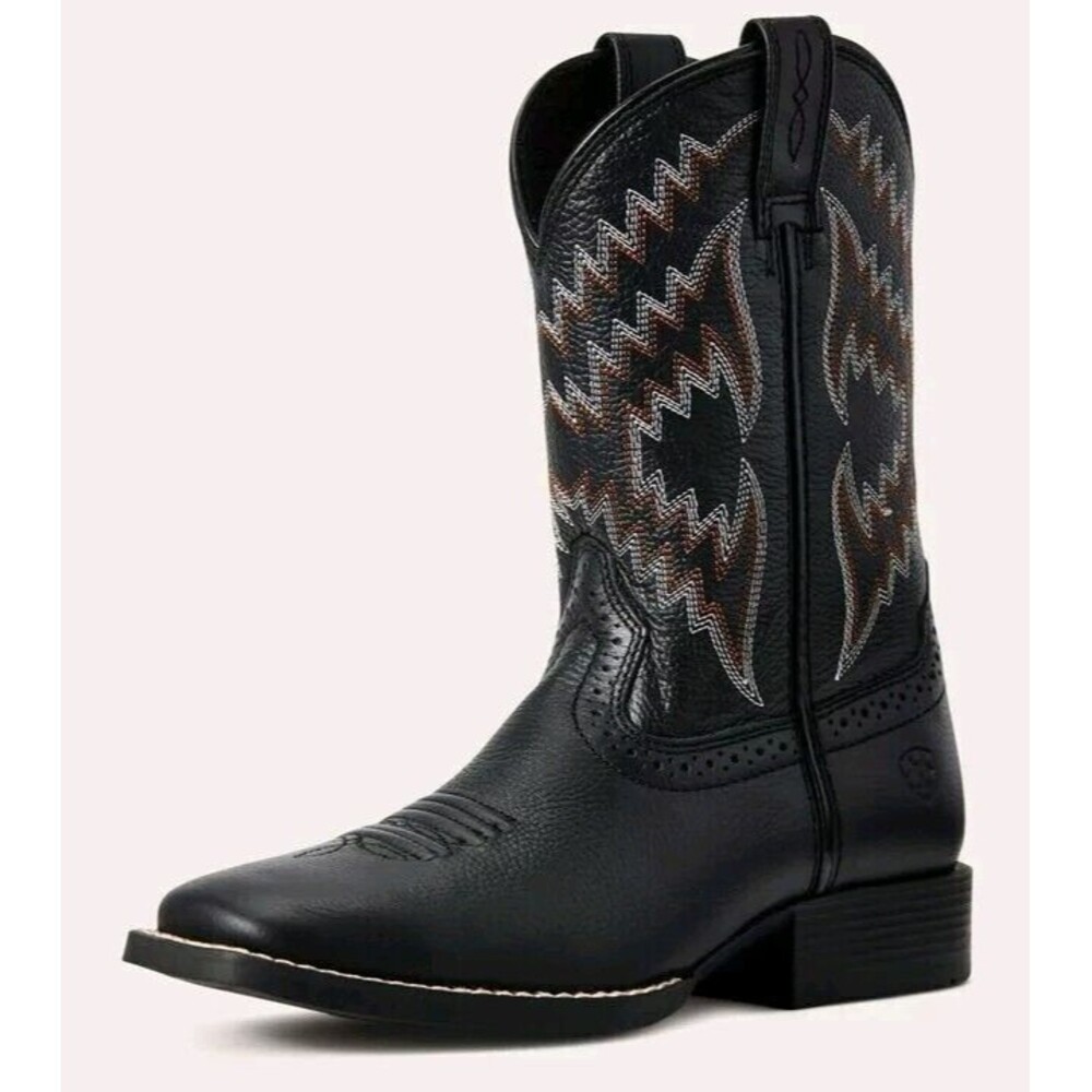 Ariat Youth Boys Girls Tycoom Cowboy Western Boot Black style US 13.5/7.6" Point